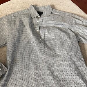 Nicole Miller NMAN Men's Gray Patterned Shirt